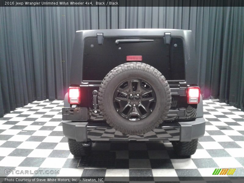 Black / Black 2016 Jeep Wrangler Unlimited Willys Wheeler 4x4