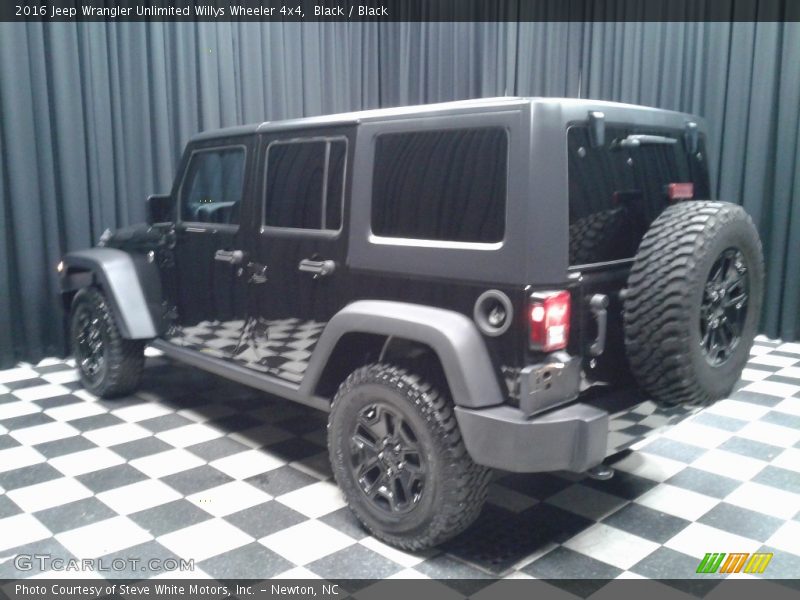 Black / Black 2016 Jeep Wrangler Unlimited Willys Wheeler 4x4