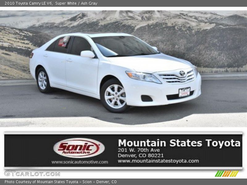 Super White / Ash Gray 2010 Toyota Camry LE V6