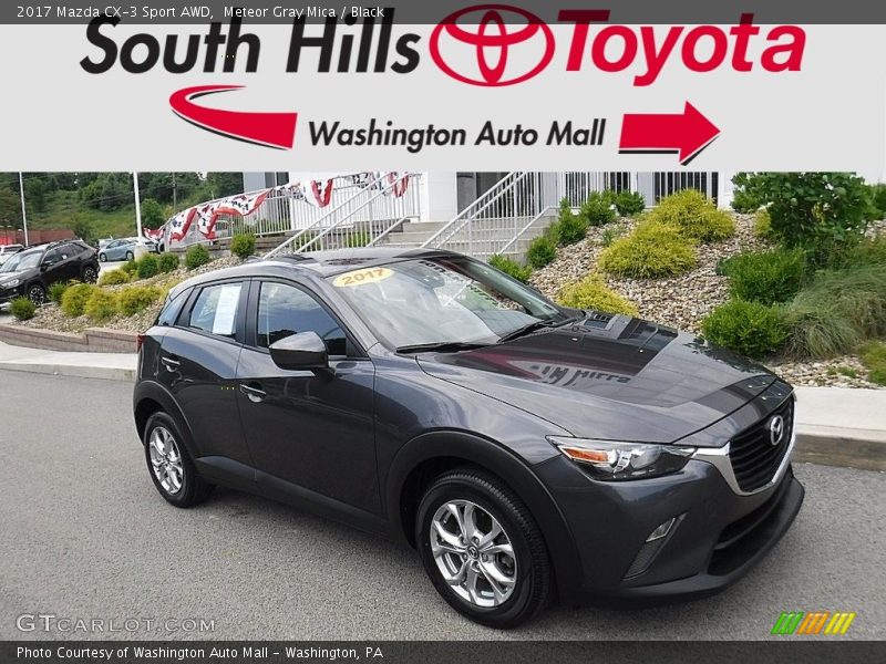 Meteor Gray Mica / Black 2017 Mazda CX-3 Sport AWD