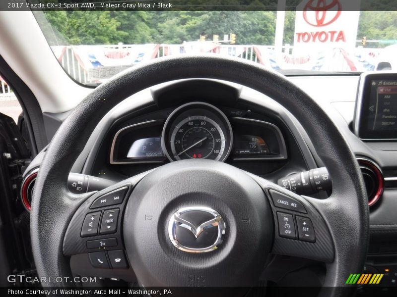 Meteor Gray Mica / Black 2017 Mazda CX-3 Sport AWD