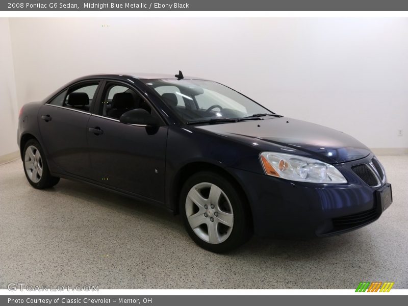 Midnight Blue Metallic / Ebony Black 2008 Pontiac G6 Sedan