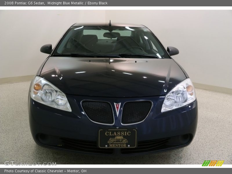 Midnight Blue Metallic / Ebony Black 2008 Pontiac G6 Sedan