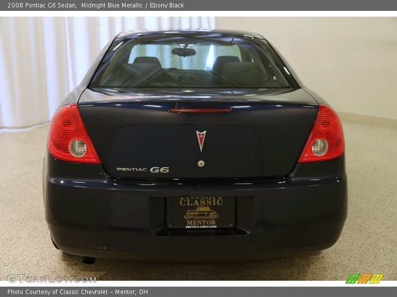 Midnight Blue Metallic / Ebony Black 2008 Pontiac G6 Sedan
