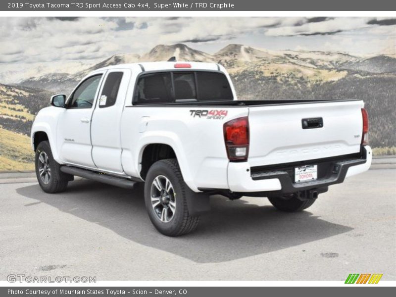 Super White / TRD Graphite 2019 Toyota Tacoma TRD Sport Access Cab 4x4