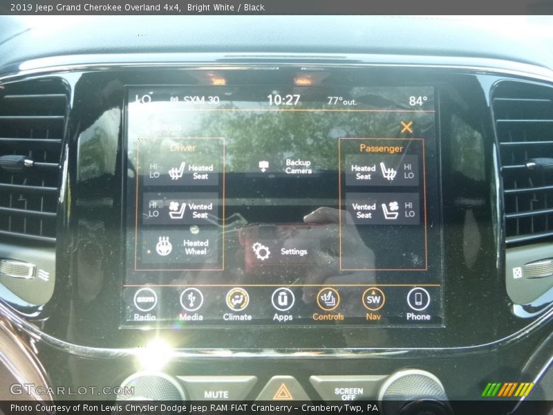 Bright White / Black 2019 Jeep Grand Cherokee Overland 4x4