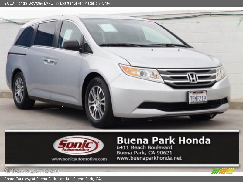 Alabaster Silver Metallic / Gray 2013 Honda Odyssey EX-L