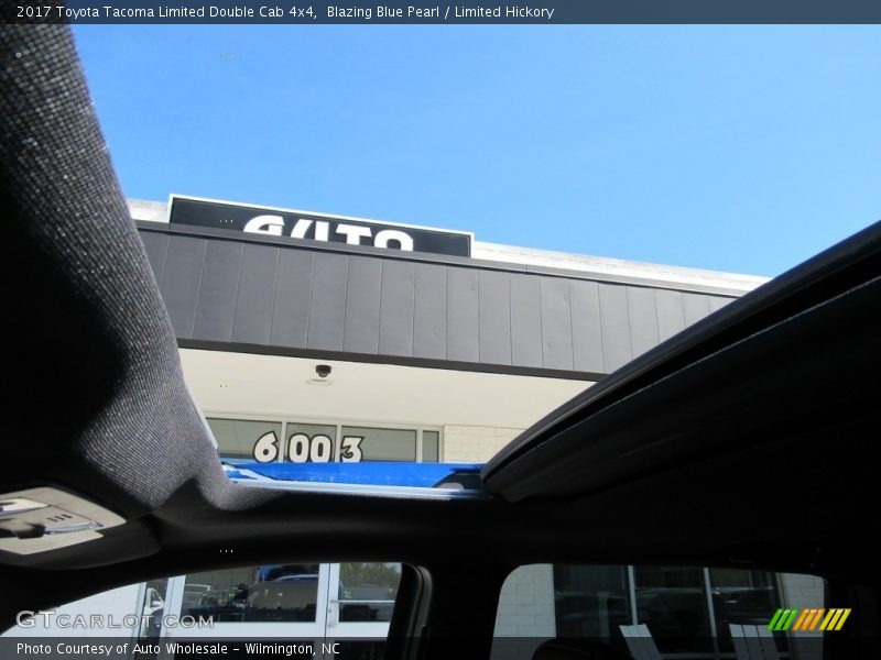 Blazing Blue Pearl / Limited Hickory 2017 Toyota Tacoma Limited Double Cab 4x4