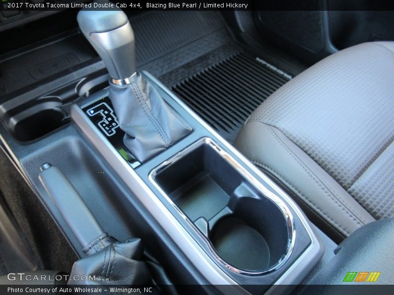 Blazing Blue Pearl / Limited Hickory 2017 Toyota Tacoma Limited Double Cab 4x4