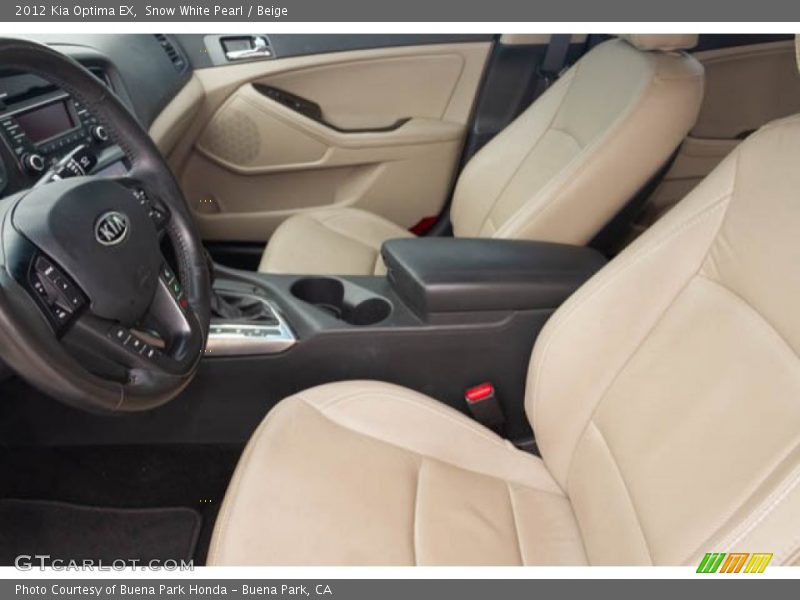 Snow White Pearl / Beige 2012 Kia Optima EX