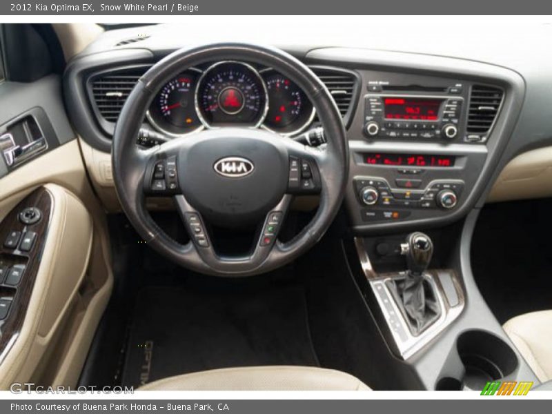 Snow White Pearl / Beige 2012 Kia Optima EX