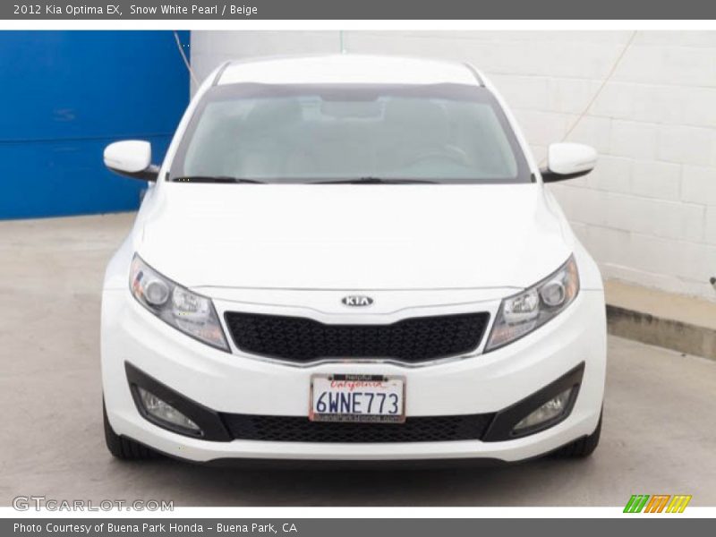 Snow White Pearl / Beige 2012 Kia Optima EX