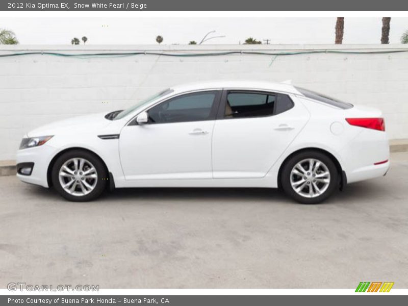 Snow White Pearl / Beige 2012 Kia Optima EX