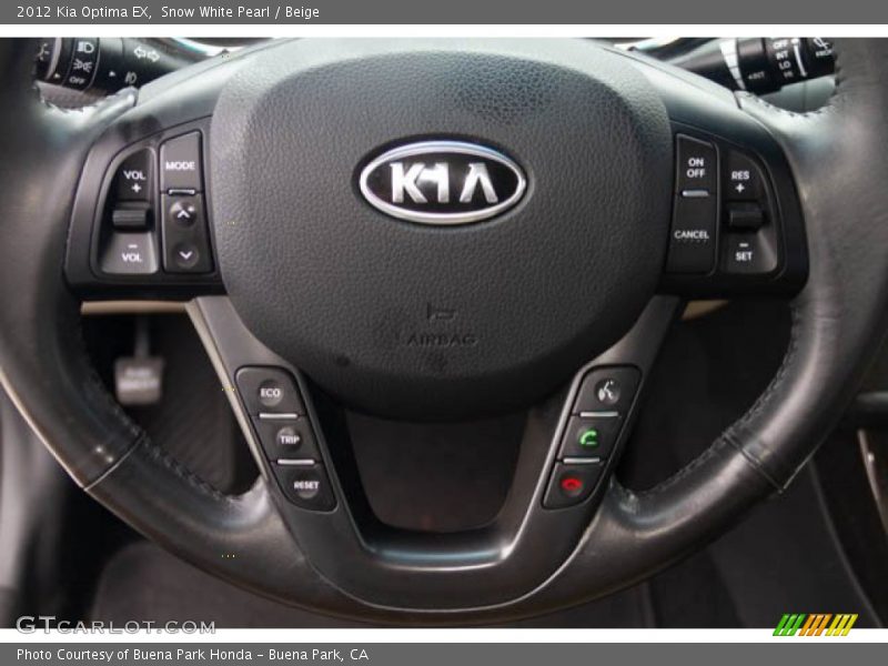 Snow White Pearl / Beige 2012 Kia Optima EX