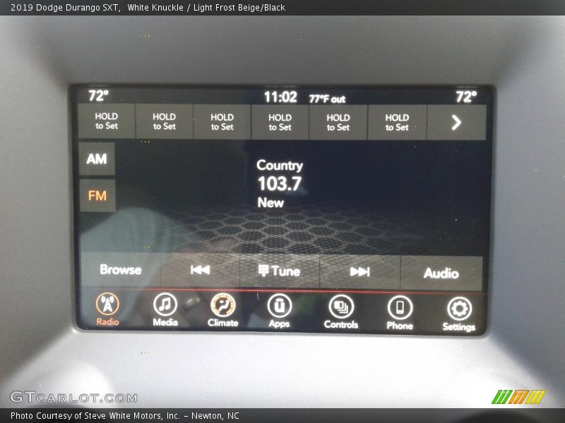 White Knuckle / Light Frost Beige/Black 2019 Dodge Durango SXT