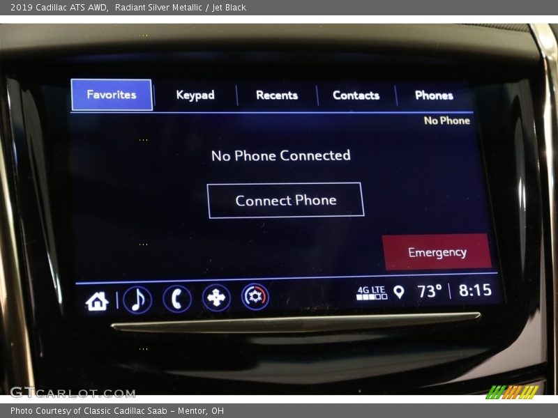 Radiant Silver Metallic / Jet Black 2019 Cadillac ATS AWD