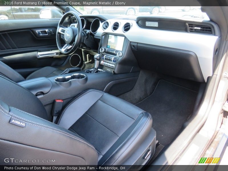 Magnetic Metallic / Ebony 2016 Ford Mustang EcoBoost Premium Coupe