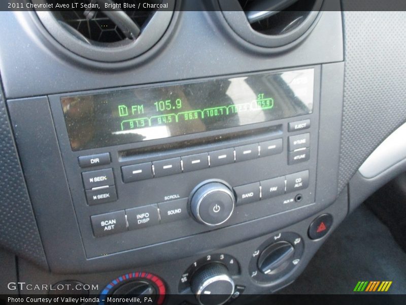 Bright Blue / Charcoal 2011 Chevrolet Aveo LT Sedan