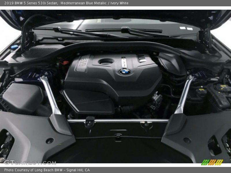 Mediterranean Blue Metallic / Ivory White 2019 BMW 5 Series 530i Sedan