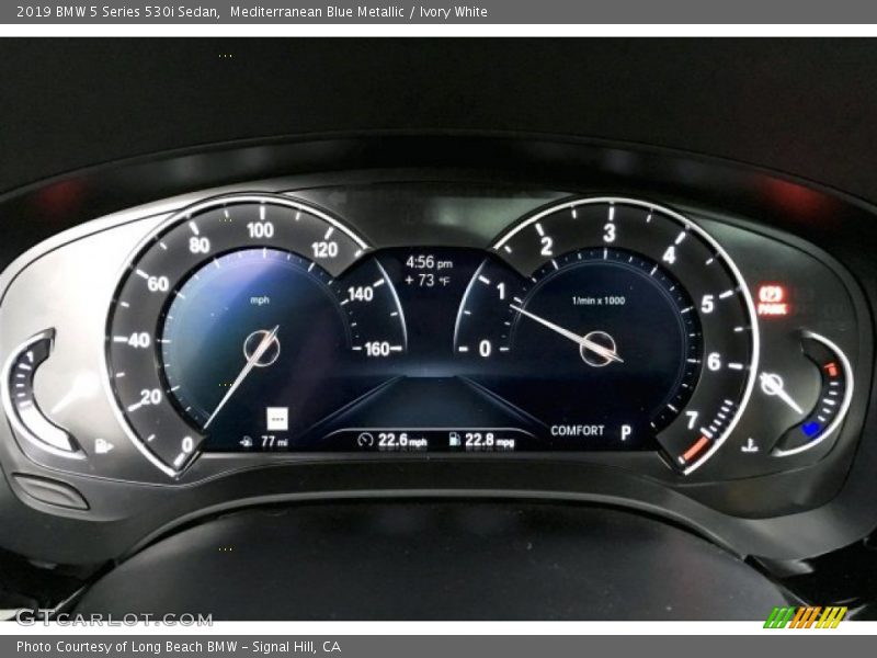 Mediterranean Blue Metallic / Ivory White 2019 BMW 5 Series 530i Sedan