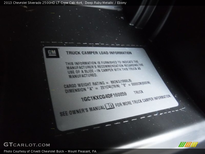 Deep Ruby Metallic / Ebony 2013 Chevrolet Silverado 2500HD LT Crew Cab 4x4