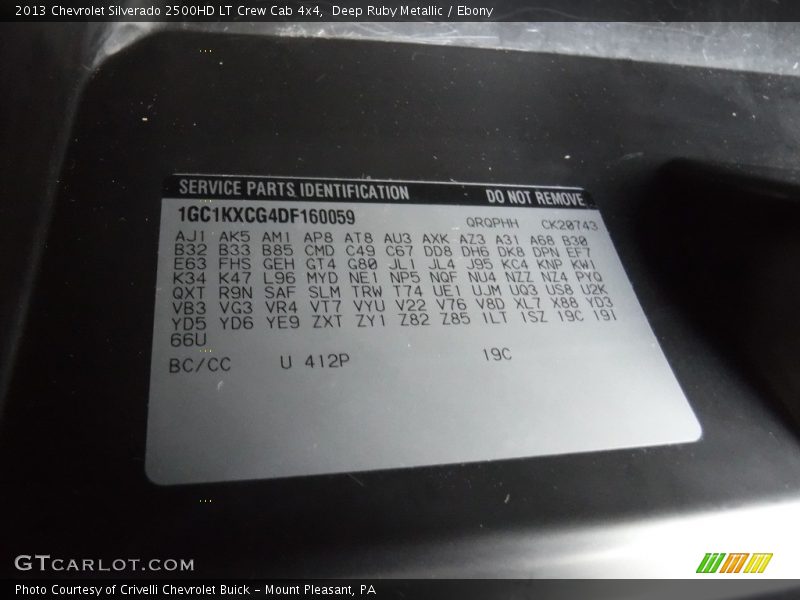 Deep Ruby Metallic / Ebony 2013 Chevrolet Silverado 2500HD LT Crew Cab 4x4