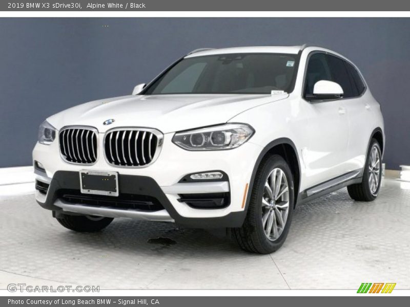 Alpine White / Black 2019 BMW X3 sDrive30i