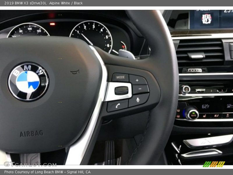 Alpine White / Black 2019 BMW X3 sDrive30i
