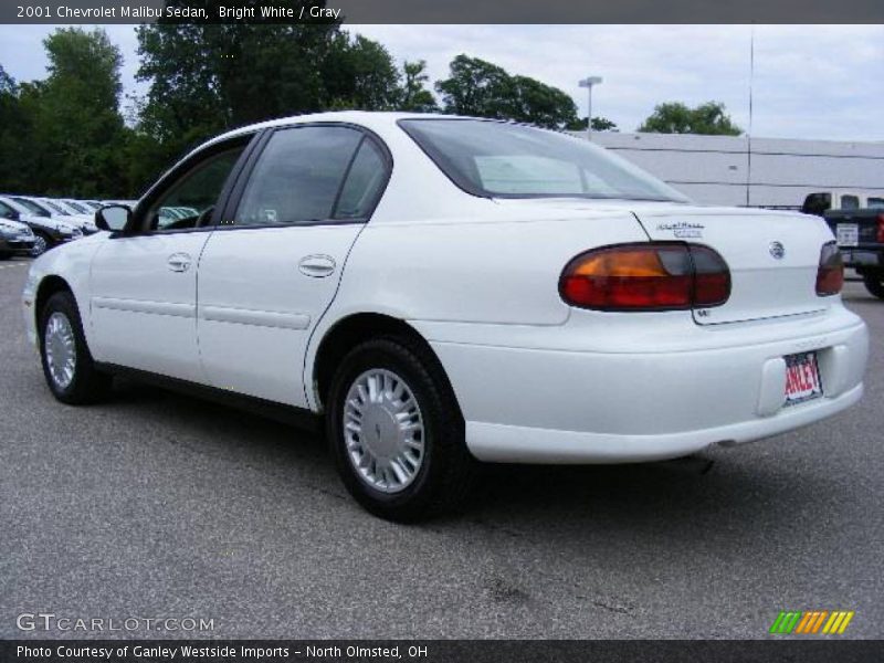 Bright White / Gray 2001 Chevrolet Malibu Sedan