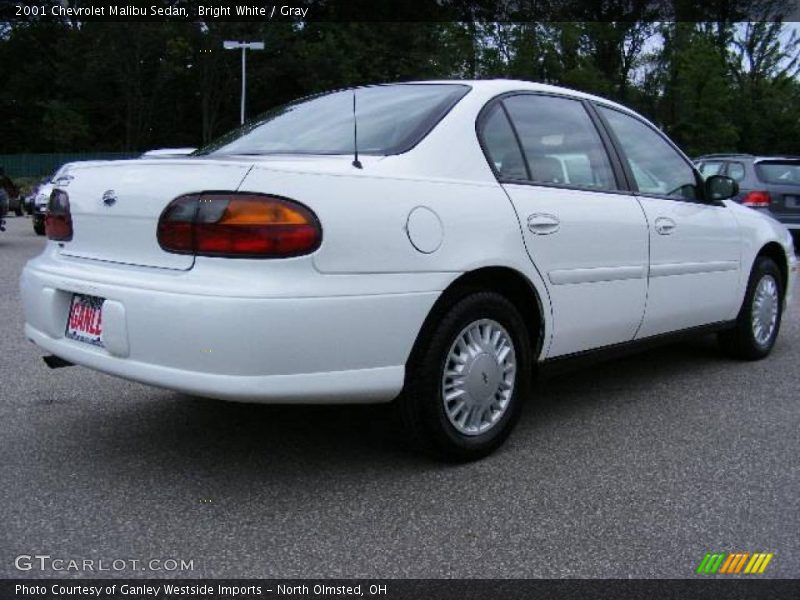 Bright White / Gray 2001 Chevrolet Malibu Sedan