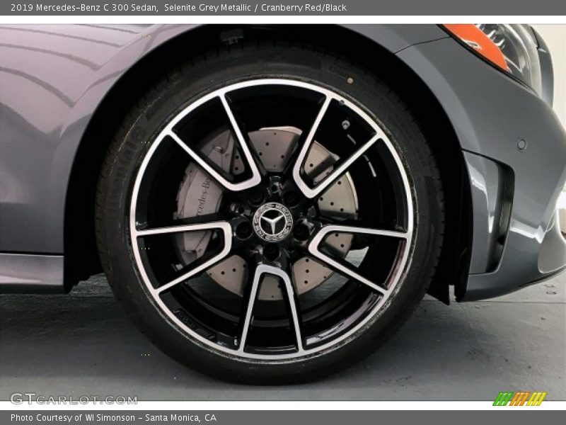 Selenite Grey Metallic / Cranberry Red/Black 2019 Mercedes-Benz C 300 Sedan
