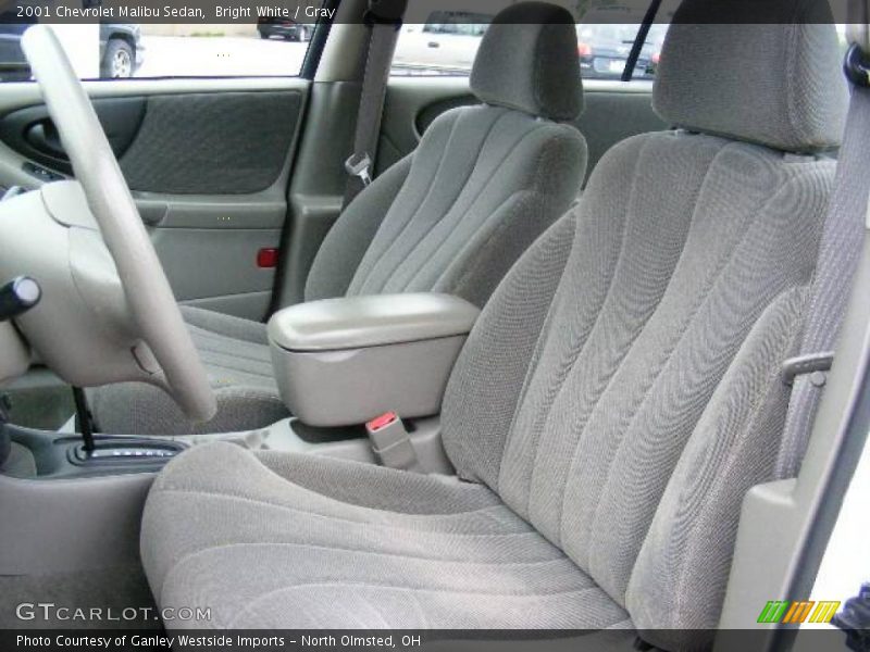 Bright White / Gray 2001 Chevrolet Malibu Sedan