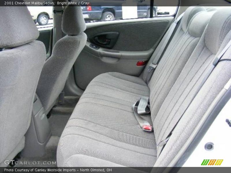 Bright White / Gray 2001 Chevrolet Malibu Sedan