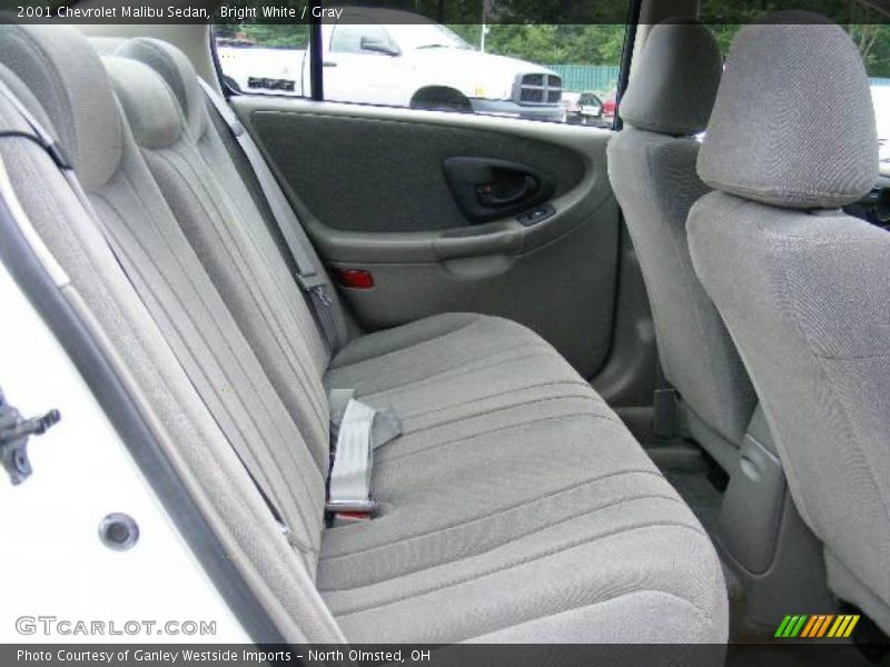 Bright White / Gray 2001 Chevrolet Malibu Sedan