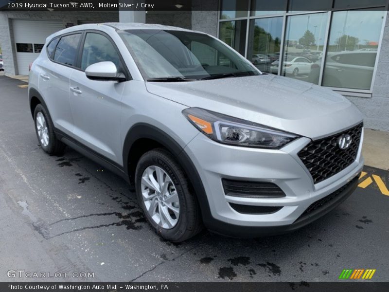 Molten Silver / Gray 2019 Hyundai Tucson SE AWD