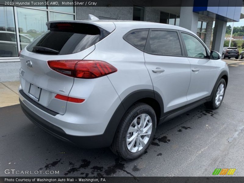 Molten Silver / Gray 2019 Hyundai Tucson SE AWD