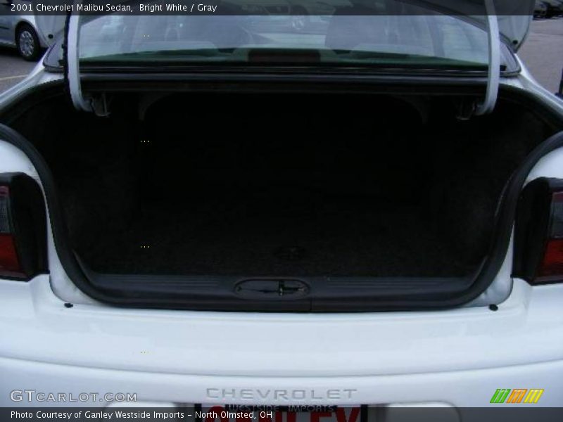 Bright White / Gray 2001 Chevrolet Malibu Sedan