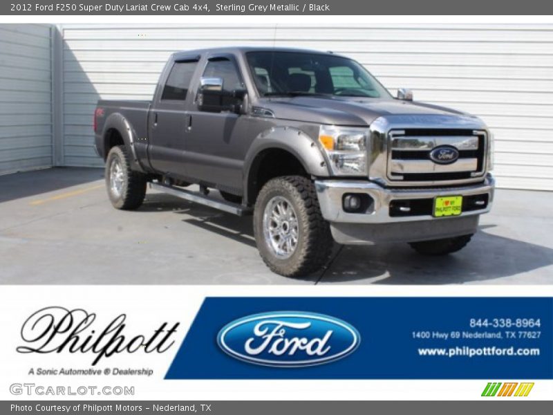 Sterling Grey Metallic / Black 2012 Ford F250 Super Duty Lariat Crew Cab 4x4