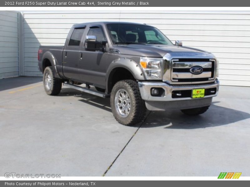 Sterling Grey Metallic / Black 2012 Ford F250 Super Duty Lariat Crew Cab 4x4