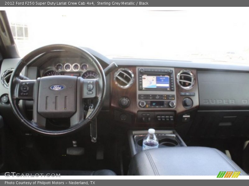 Sterling Grey Metallic / Black 2012 Ford F250 Super Duty Lariat Crew Cab 4x4