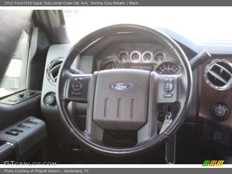 Sterling Grey Metallic / Black 2012 Ford F250 Super Duty Lariat Crew Cab 4x4