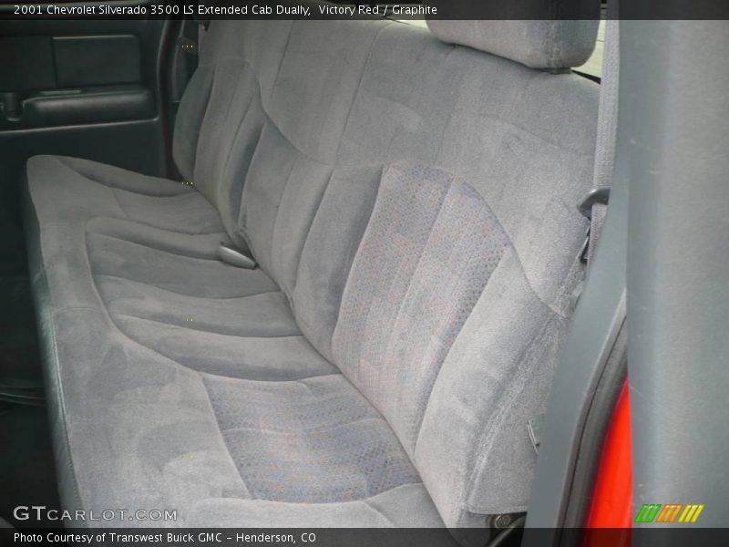 Victory Red / Graphite 2001 Chevrolet Silverado 3500 LS Extended Cab Dually
