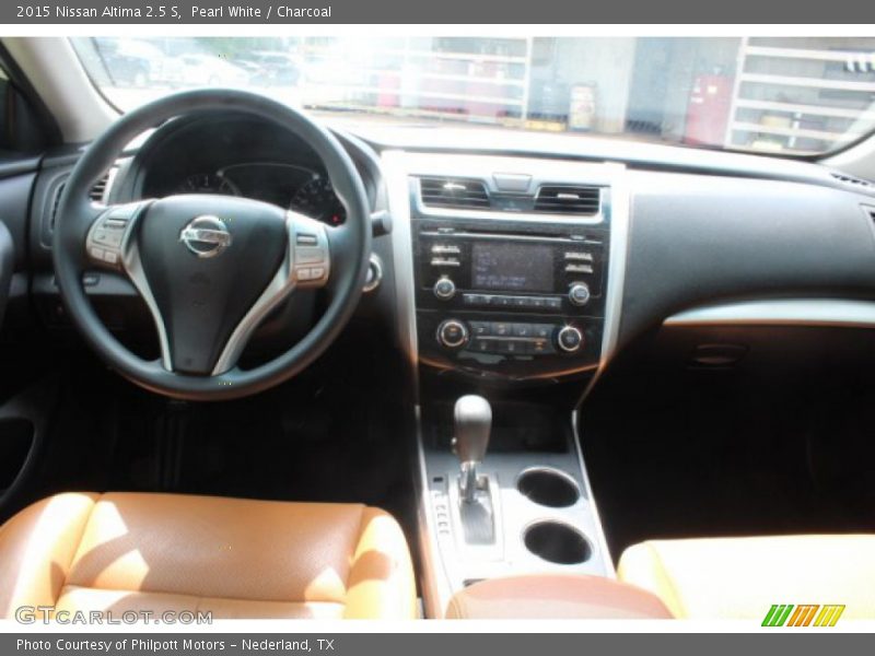 Pearl White / Charcoal 2015 Nissan Altima 2.5 S