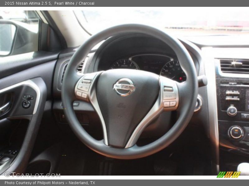 Pearl White / Charcoal 2015 Nissan Altima 2.5 S