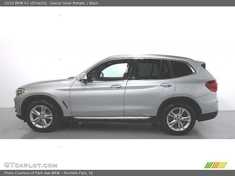 Glacier Silver Metallic / Black 2019 BMW X3 xDrive30i