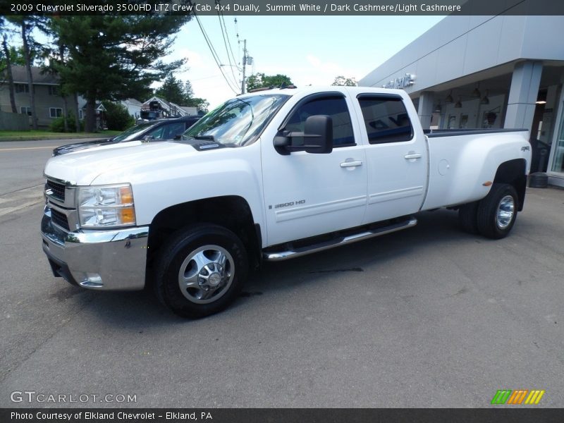 Summit White / Dark Cashmere/Light Cashmere 2009 Chevrolet Silverado 3500HD LTZ Crew Cab 4x4 Dually