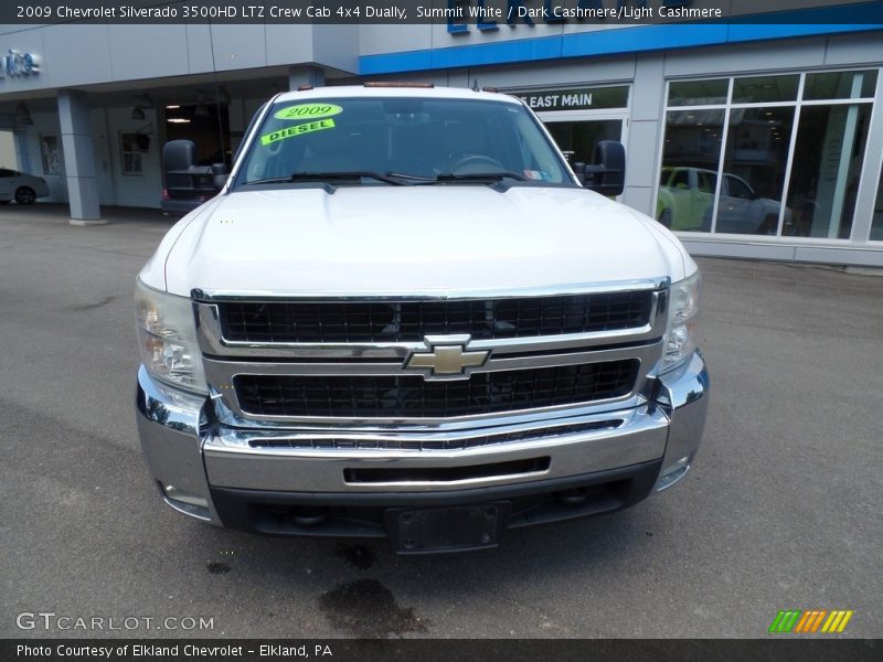 Summit White / Dark Cashmere/Light Cashmere 2009 Chevrolet Silverado 3500HD LTZ Crew Cab 4x4 Dually