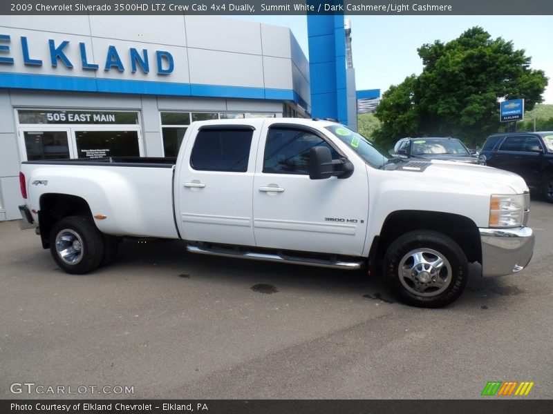 Summit White / Dark Cashmere/Light Cashmere 2009 Chevrolet Silverado 3500HD LTZ Crew Cab 4x4 Dually