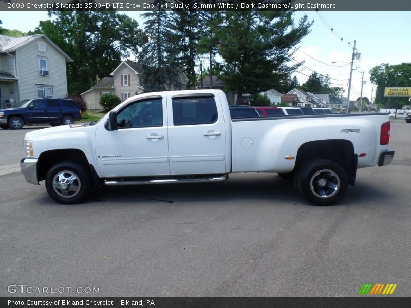 Summit White / Dark Cashmere/Light Cashmere 2009 Chevrolet Silverado 3500HD LTZ Crew Cab 4x4 Dually