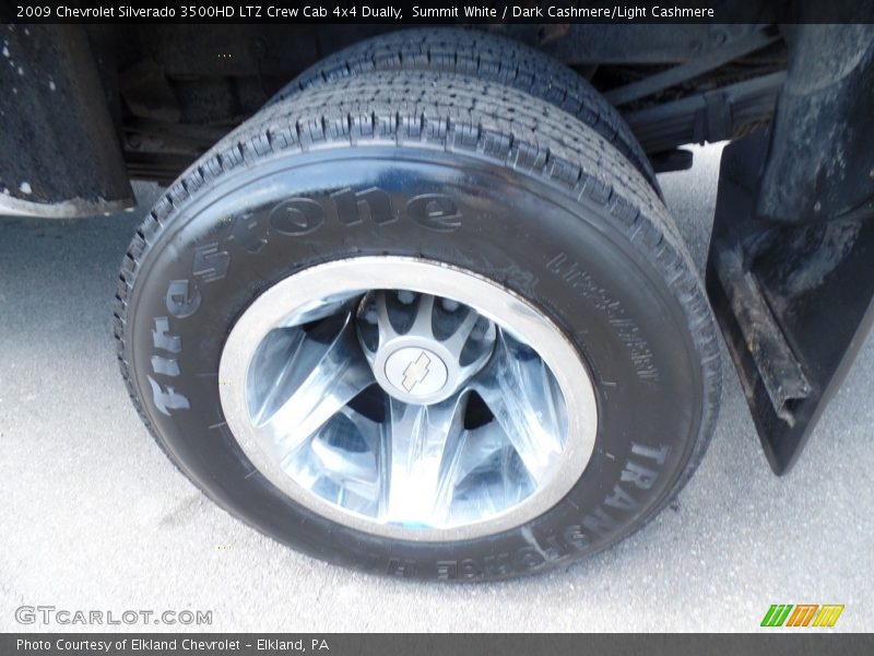 Summit White / Dark Cashmere/Light Cashmere 2009 Chevrolet Silverado 3500HD LTZ Crew Cab 4x4 Dually